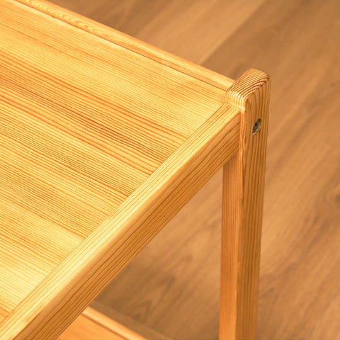 Mid-century side table in pine