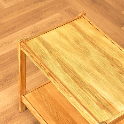 Mid-century side table in pine