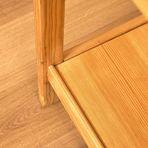 Mid-century side table in pine