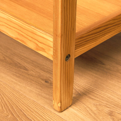 Mid-century side table in pine