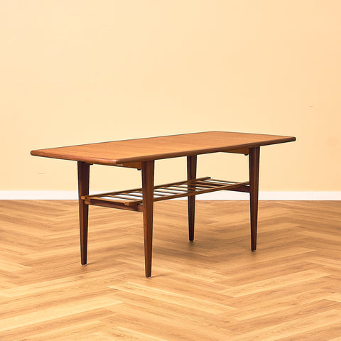 Swedish coffee table in teak and walnut