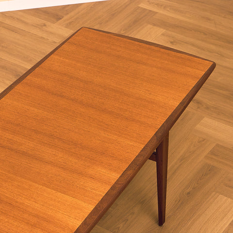 Swedish coffee table in teak and walnut
