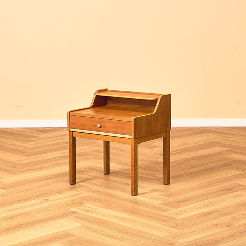 Swedish bedside table in teak
