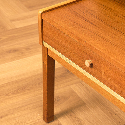Swedish bedside table in teak
