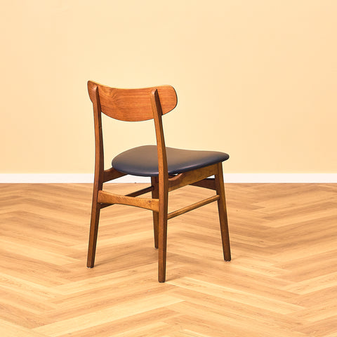Danish Dining Chair in Dark Teak and Oak