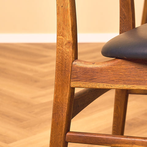 Danish Dining Chair in Dark Teak and Oak