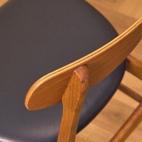 Danish Dining Chair in Dark Teak and Oak