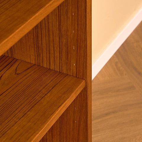 Swedish bookshelf in teak & oak