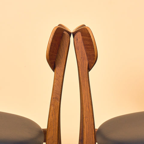 Danish Dining Chair in Dark Teak and Oak