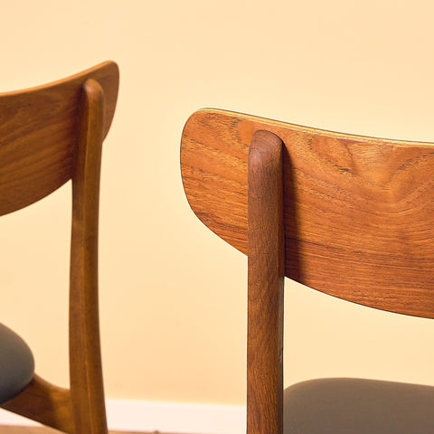 Danish Dining Chair in Dark Teak and Oak
