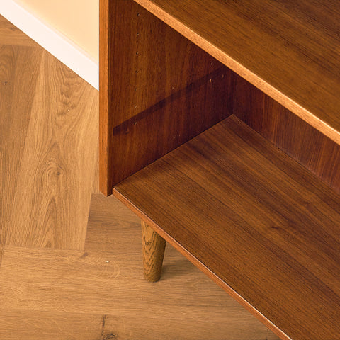 Swedish bookshelf in teak & oak