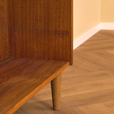 Swedish bookshelf in teak & oak
