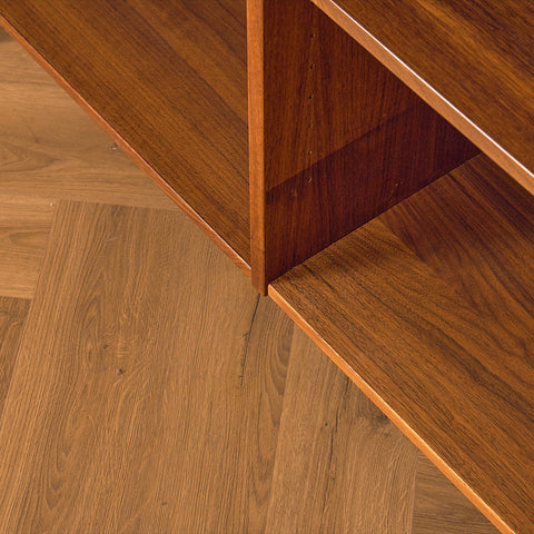 Swedish bookshelf in teak & oak