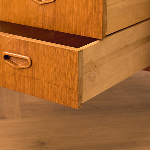 Swedish writing desk in teak and oak