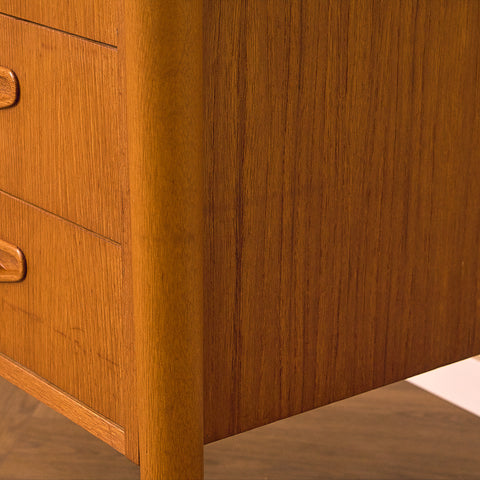 Swedish writing desk in teak and oak