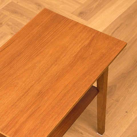 Side table in teak and oak