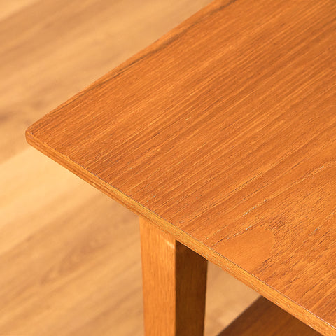 Side table in teak and oak