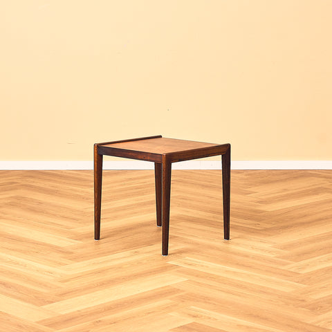 Danish side table in Santos rosewood