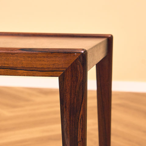 Danish side table in Santos rosewood