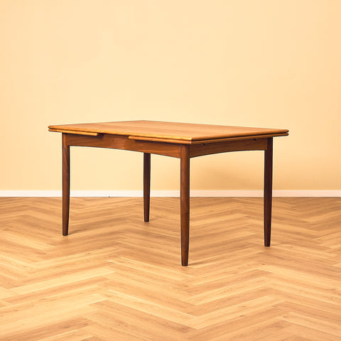 Teak and Walnut Dining Table