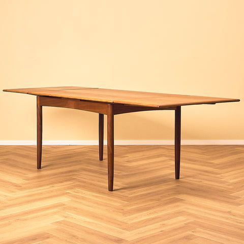 Teak and Walnut Dining Table