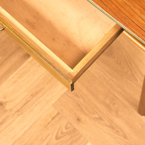 Swedish bedside table in beech and teak