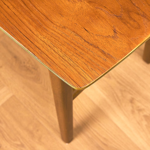 Swedish bedside table in beech and teak