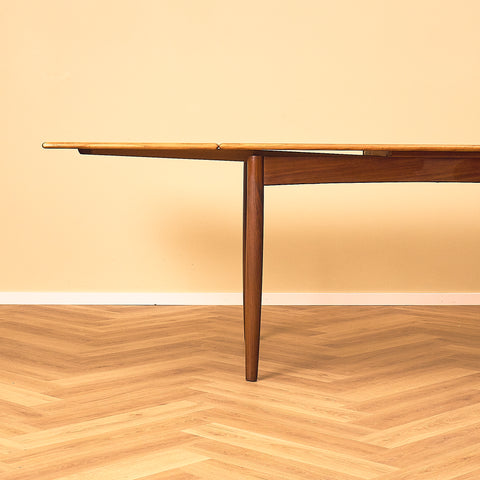 Teak and Walnut Dining Table