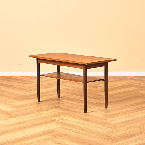 Danish coffee table in teak and walnut