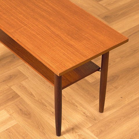 Danish coffee table in teak and walnut