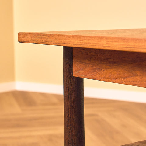 Danish coffee table in teak and walnut