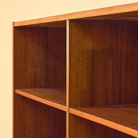 Swedish bookshelf in walnut and oak