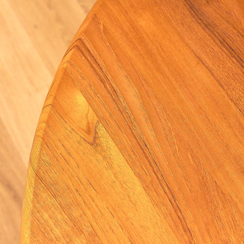 Danish round coffee table in solid teak by Salling Stolefabrik, Durup