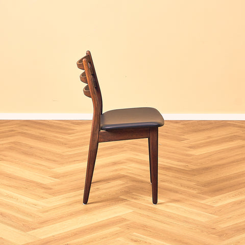 Danish set of 10 dining chairs in Santos rosewood