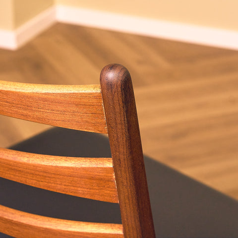 Danish set of 10 dining chairs in Santos rosewood