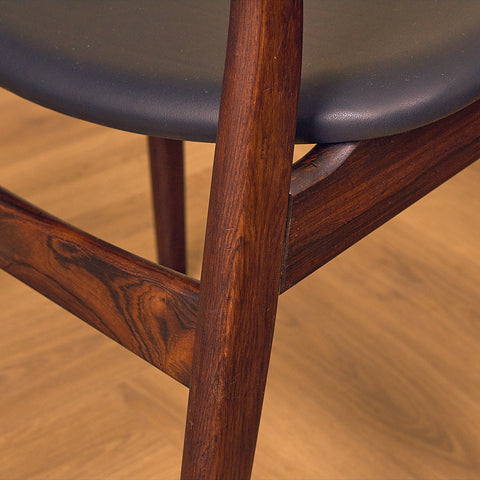 Danish set of 10 dining chairs in Santos rosewood