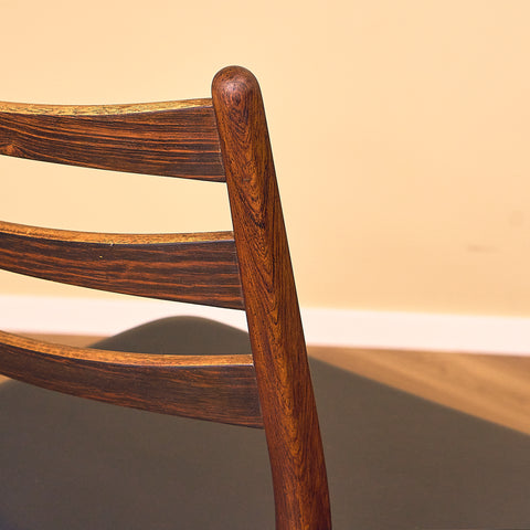 Danish set of 10 dining chairs in Santos rosewood