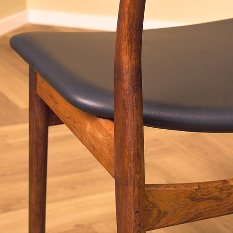 Danish set of 10 dining chairs in Santos rosewood