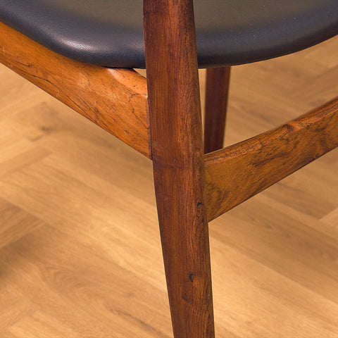 Danish set of 10 dining chairs in Santos rosewood