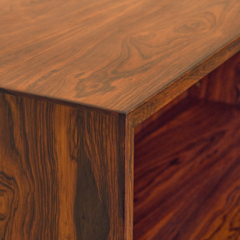 Santos Rosewood Bookshelf with Sliding Glass Doors