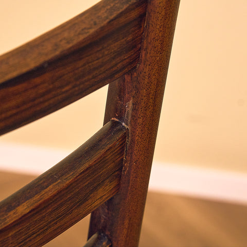 Danish set of 10 dining chairs in Santos rosewood
