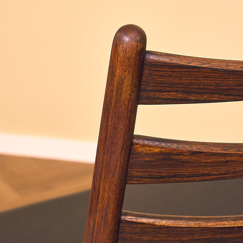Danish set of 10 dining chairs in Santos rosewood
