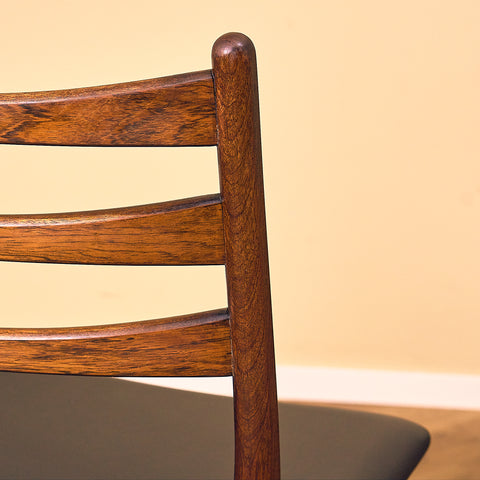 Danish set of 10 dining chairs in Santos rosewood