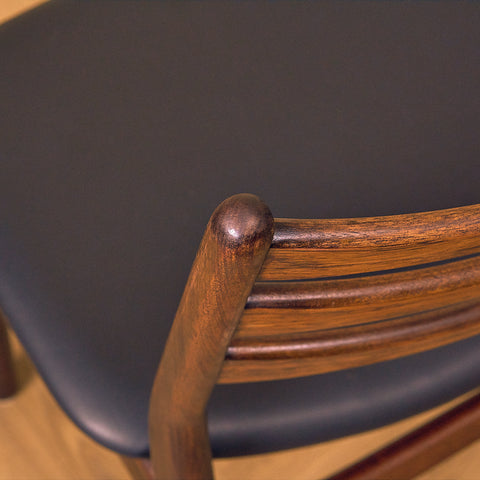 Danish set of 10 dining chairs in Santos rosewood