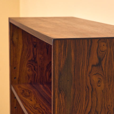 Santos Rosewood Bookshelf with Sliding Glass Doors