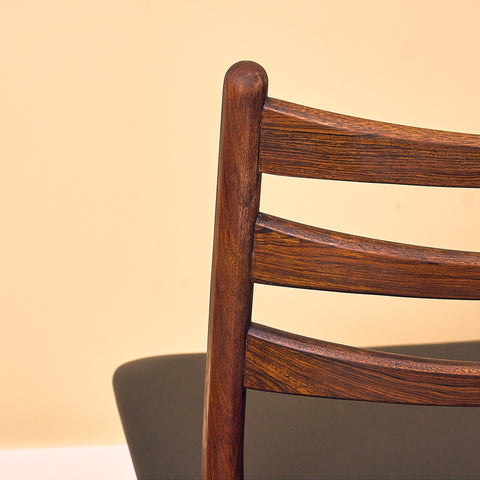 Danish set of 10 dining chairs in Santos rosewood