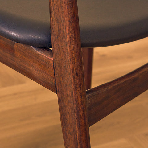 Danish set of 10 dining chairs in Santos rosewood