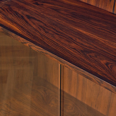 Santos Rosewood Bookshelf with Glass Doors