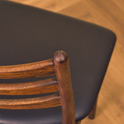 Danish set of 10 dining chairs in Santos rosewood