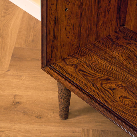 Santos Rosewood Bookshelf with Glass Doors